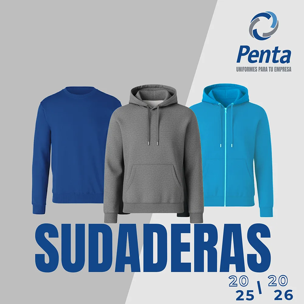 PENTA UNIFORMES Catálogo de Sudaderas Invierno 2025–2026Presentamos nuestra selección de sudaderas de los proveedores M&O, Port Authority, Yazbek y Optima, diseñadas para ofrecer comodidad, estilo y durabilidad para tu empresa. Descubre opciones que combinan calidad, variedad de colores y cortes adaptados a las necesidades de tu equipo.